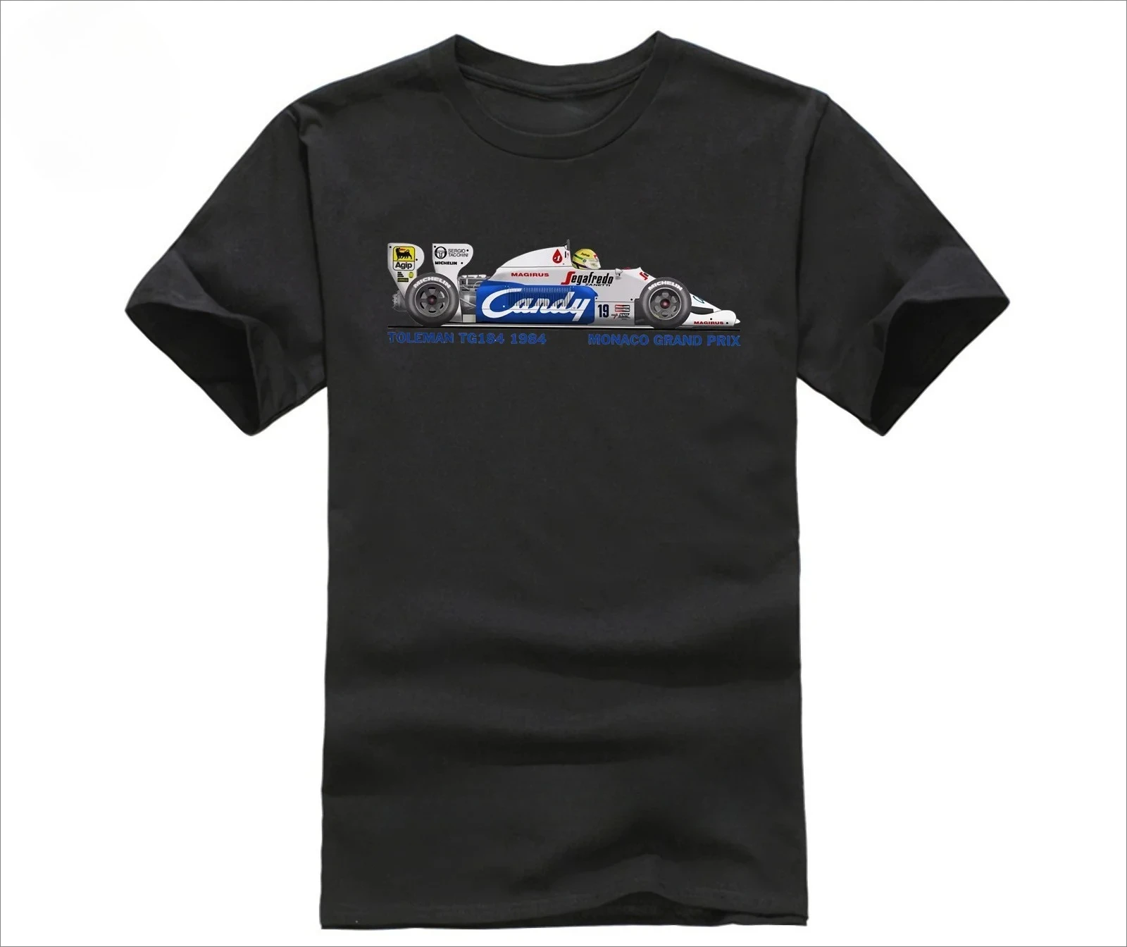 

Hot Sale 100% Raceart Toleman Tg184 1984 Monaco T-Shirt Summer Style Tee Shirt Custom aldult Teen unisex