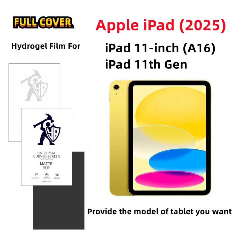 

2pcs Matte Tablets Hydrogel Film For Apple iPad 2025 HD Screen Protector For iPad 11-inch (A16) iPad 11th Gen Anti Spy Film