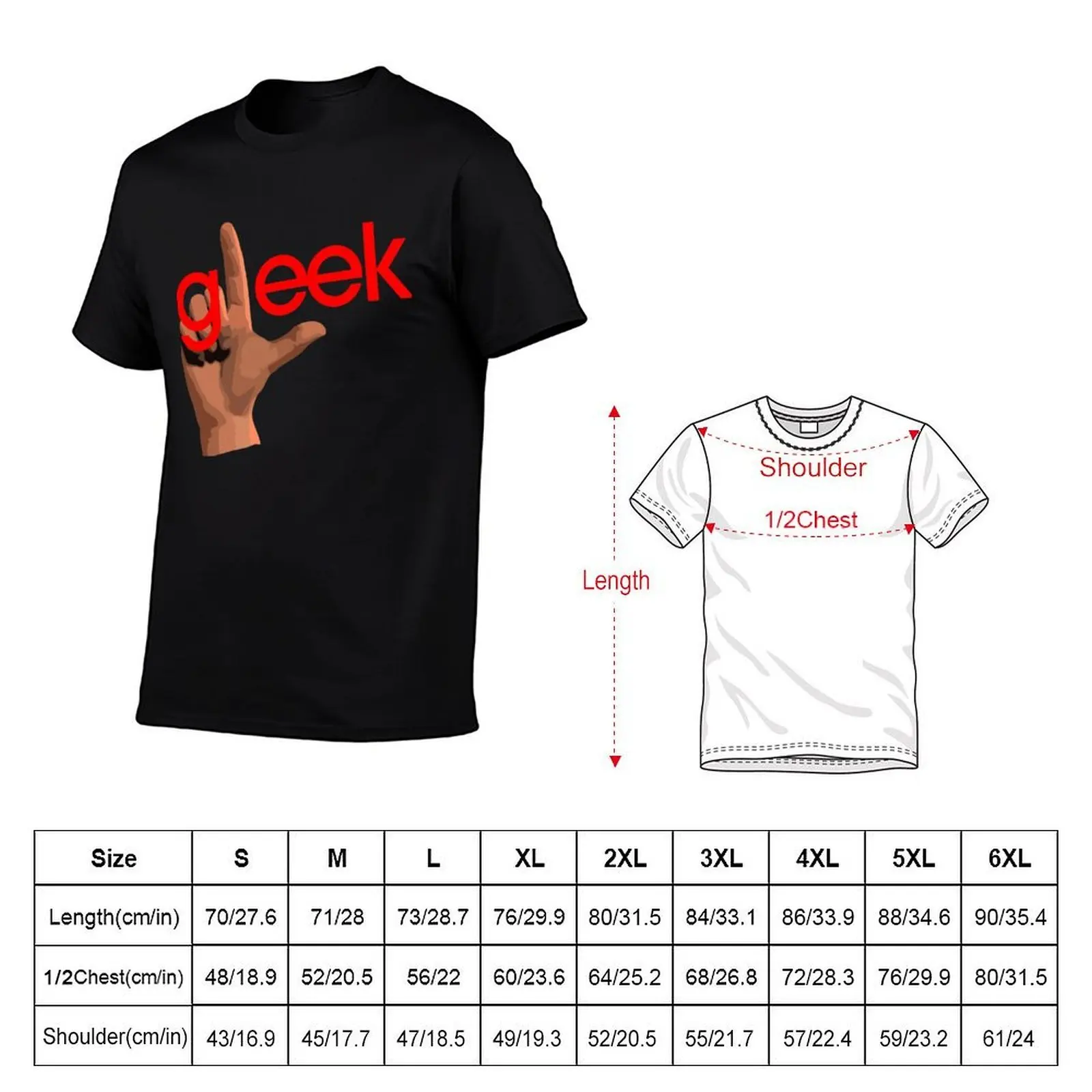 Gleek T-Shirt, Summer Casual Cotton Tee, Oversized Streetwear Tops, Vintage Graphic Print, Loose Fit Short Sleeve, 100% Cotton