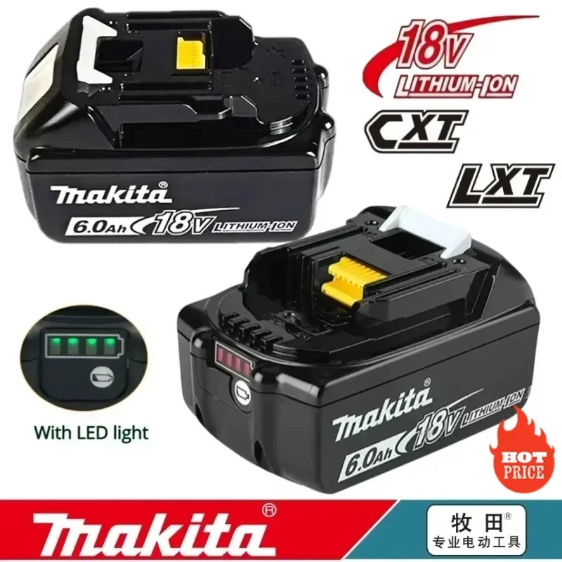 

100%Genuine Makita BL1860 Rechargeable Battery 18V 6000mAh Lithium Ion for Makita 18v Battery 8Ah BL1850 BL1880 BL1860B LXT400