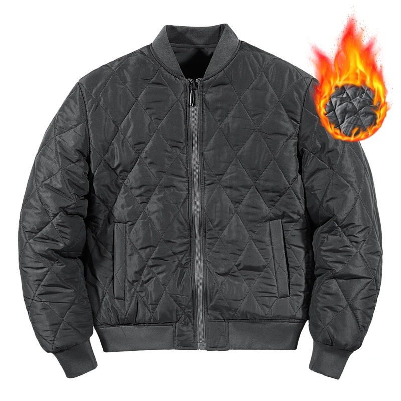 

Winter Bomber Flight Jackets Green Windproof Pilot Jacket Thick Cargo Jacket Stand-collar Motorcycle Outwear Double Sided Jacket