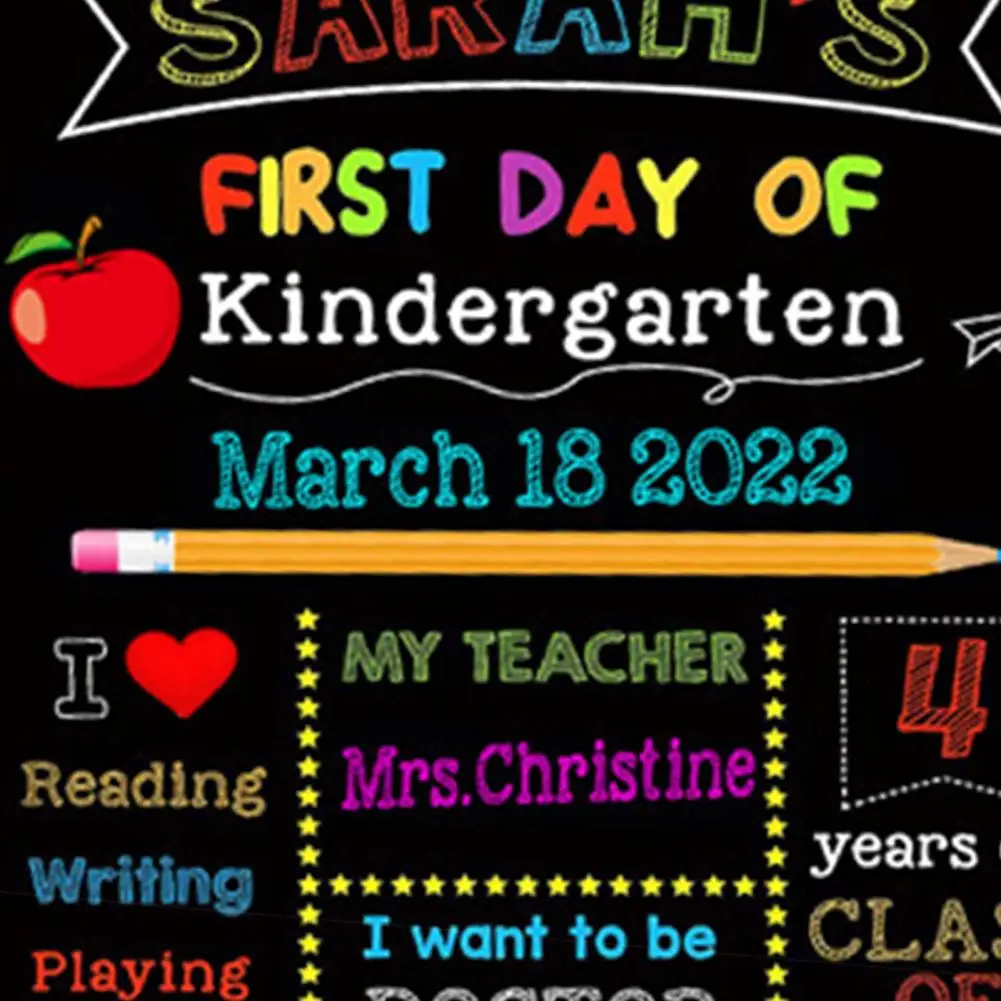 Double Sided Message Board Reusable Kindergarten Preschool Wooden Sign Message Board Divination Back To School Classroom Decor