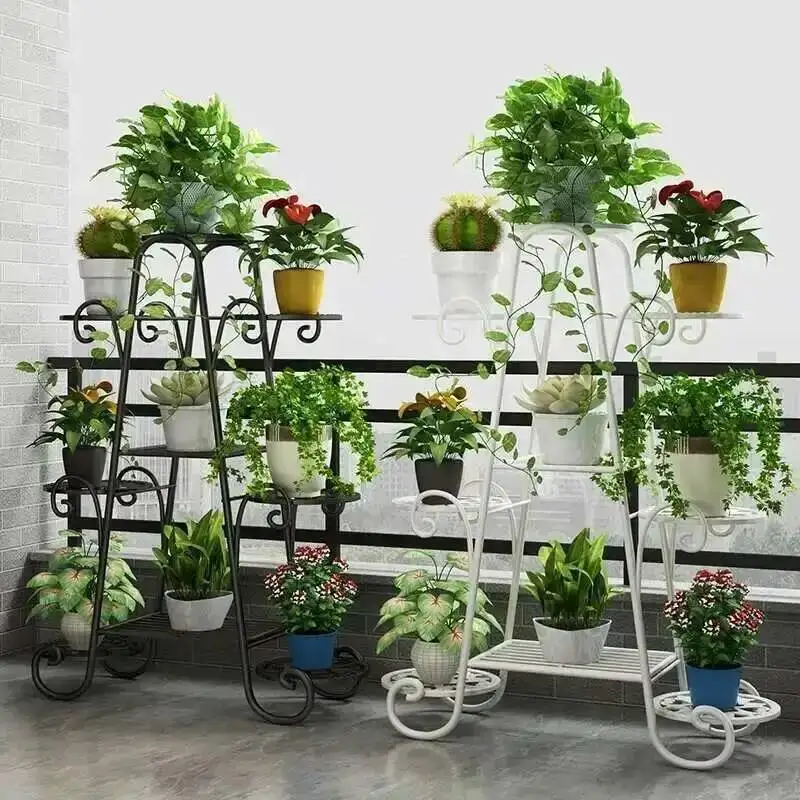 Stand Decorations Accessories Designer Aesthetics Flowers Minimalist Plant Display Shelf Modern Living Room Plantenrek Furniture