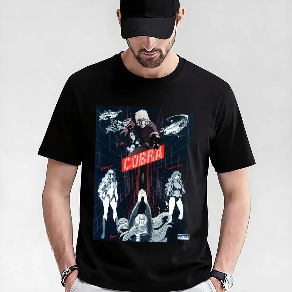 

0405 The Space Adventure Cobra gift t shirt The Space Pirate Psychogun Kobura Anime Graphic tee Y2K clothes All size Tops S-6XL