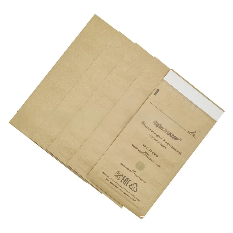 Nail Sterilization Bag Temperature Dry Heat Ultraviolet Ozone Disposable Manicure Clean Bag Kraft Paper Dental Nail Metal Tool