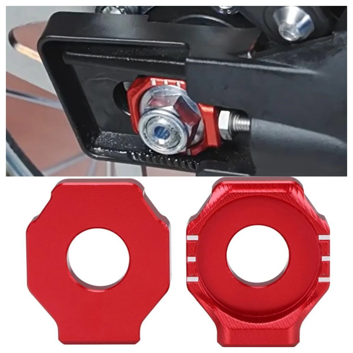 

2 шт. блок задней оси велосипеда с ЧПУ из алюминиевого сплава, блок регулировки цепи для Surron для Light Bee X/S, аксессуары для регулировки цепи