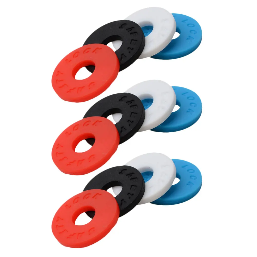 12 قطعة أقفال حزام الغيتار المطاط المدخرات سهلة التركيب للهواة المبتدئين المهنيين الغيتار حزام أقفال أداة قفل آمن #4