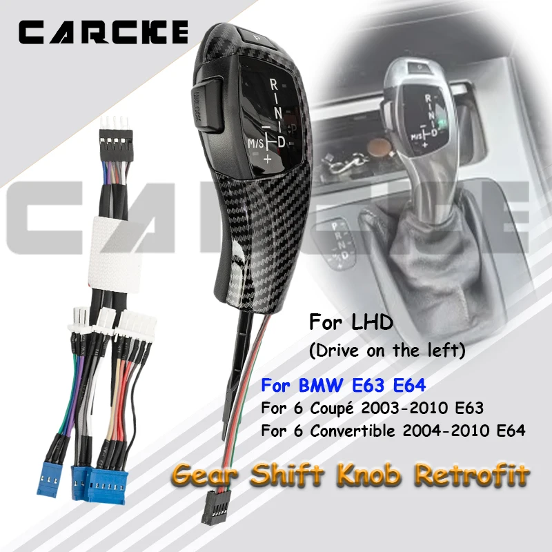 E63 Gear Shift Knob For BMW E64 Car Interior Control Lever Stick Retrofit Kit Modified Upgrade Refit Parts Comfortable Handfeel 5