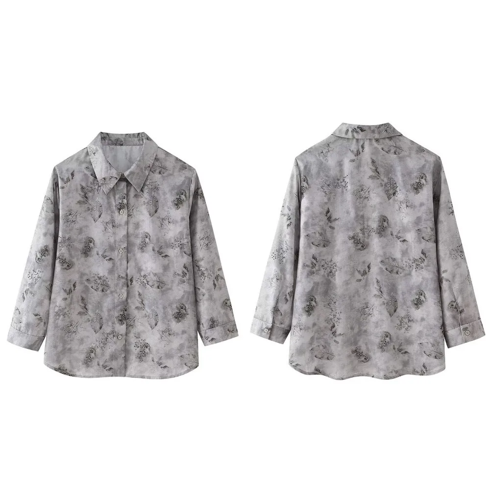 Fashion Casual Sequinned Shirt Suit For Women Chic Lapel Long Sleeves Top Elastic Waist Pants 2024 Spring Set