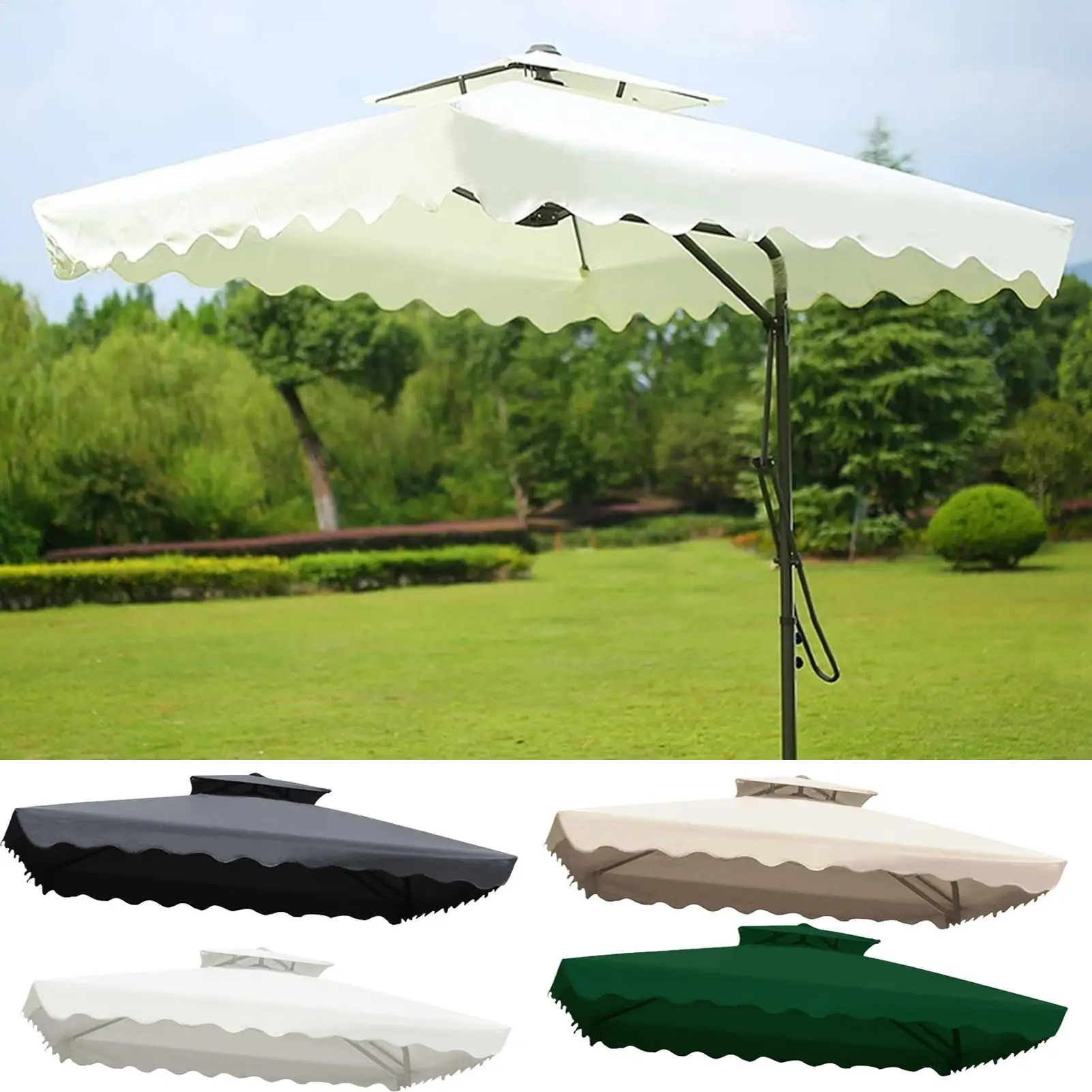 parasol canopy top cover Umbrella Replacement Canopy  Square Parasol Shade Cantilever Parasol Canopy Top Cover patio umbrellas