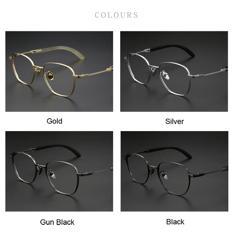Buffalo Horn Titanium Glasses Frame Men Women Retro Myopia Reading Optical Eyewear Prescription Eyeglasses Frames Spectacles