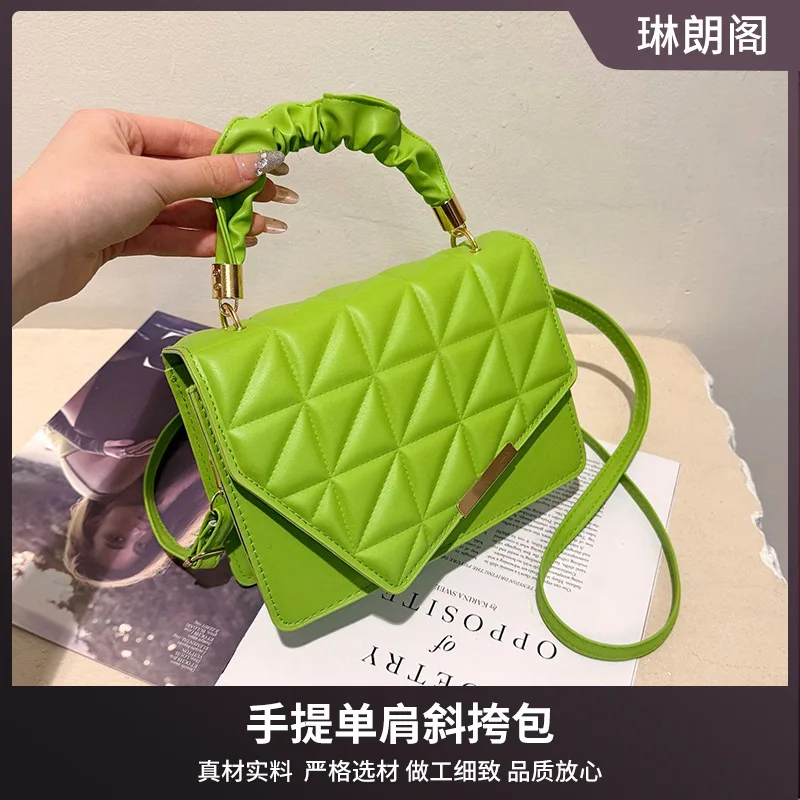 

Весенняя модная женская сумка через плечо, новый стиль 20220, женская уникальная маленькая квадратная сумка с ярким краем