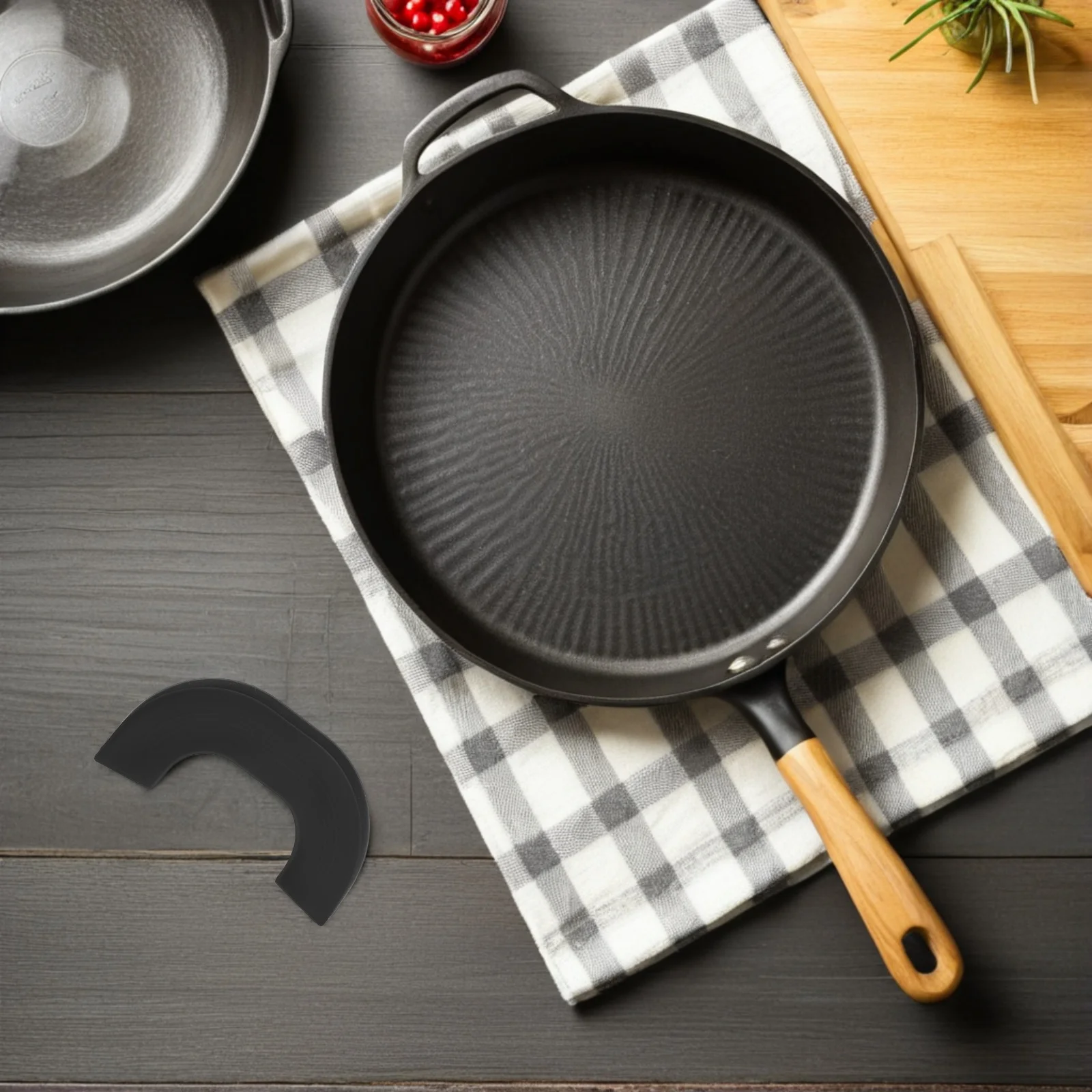 

4Pcs Kitchen Hot Handle Sleeves Silicone Pot Handle Protectors Heat Resistant Wear Resistant Lightweight for Safe Cooking