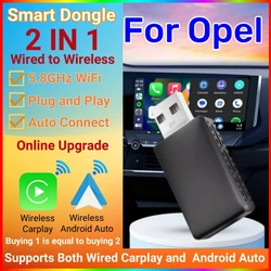 2in 1 Smart Dongle WIFI For iphone Android Auto Adapter Wireless Carplay For Opel Vauxhall Corsa Mokka Astra Vectra GRANDLAND