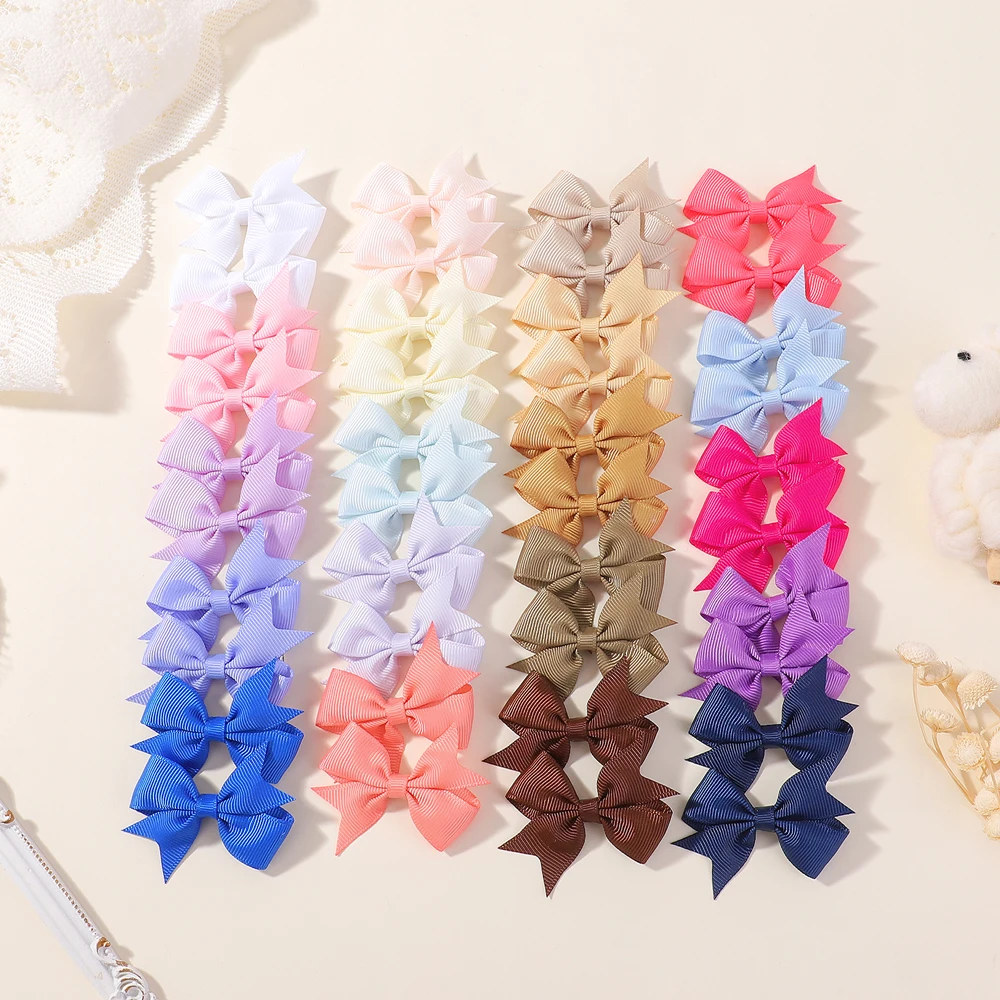 

10/20/40pcs Cute Ribbon Bowknot Hair Clips for Baby Girls 2.3'' Handmade Bows Hairgripes Barrette Headwear Hair Accessories