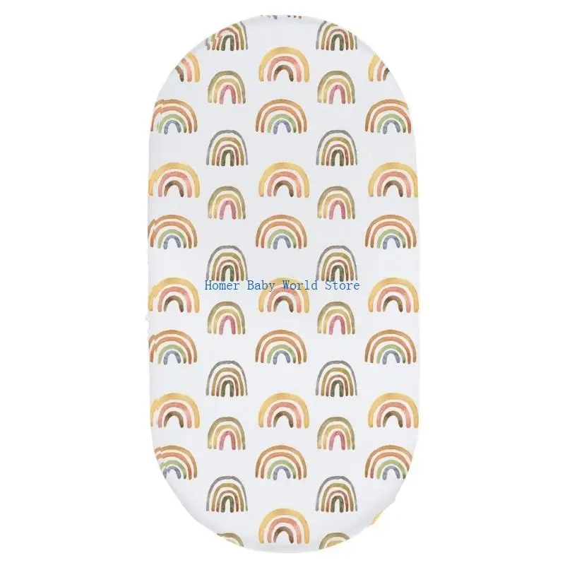 Sábana bajera ajustable B2QD, Sábana bajera algodón para cuna, almohadilla para cesta, sábanas ajustadas, funda protectora