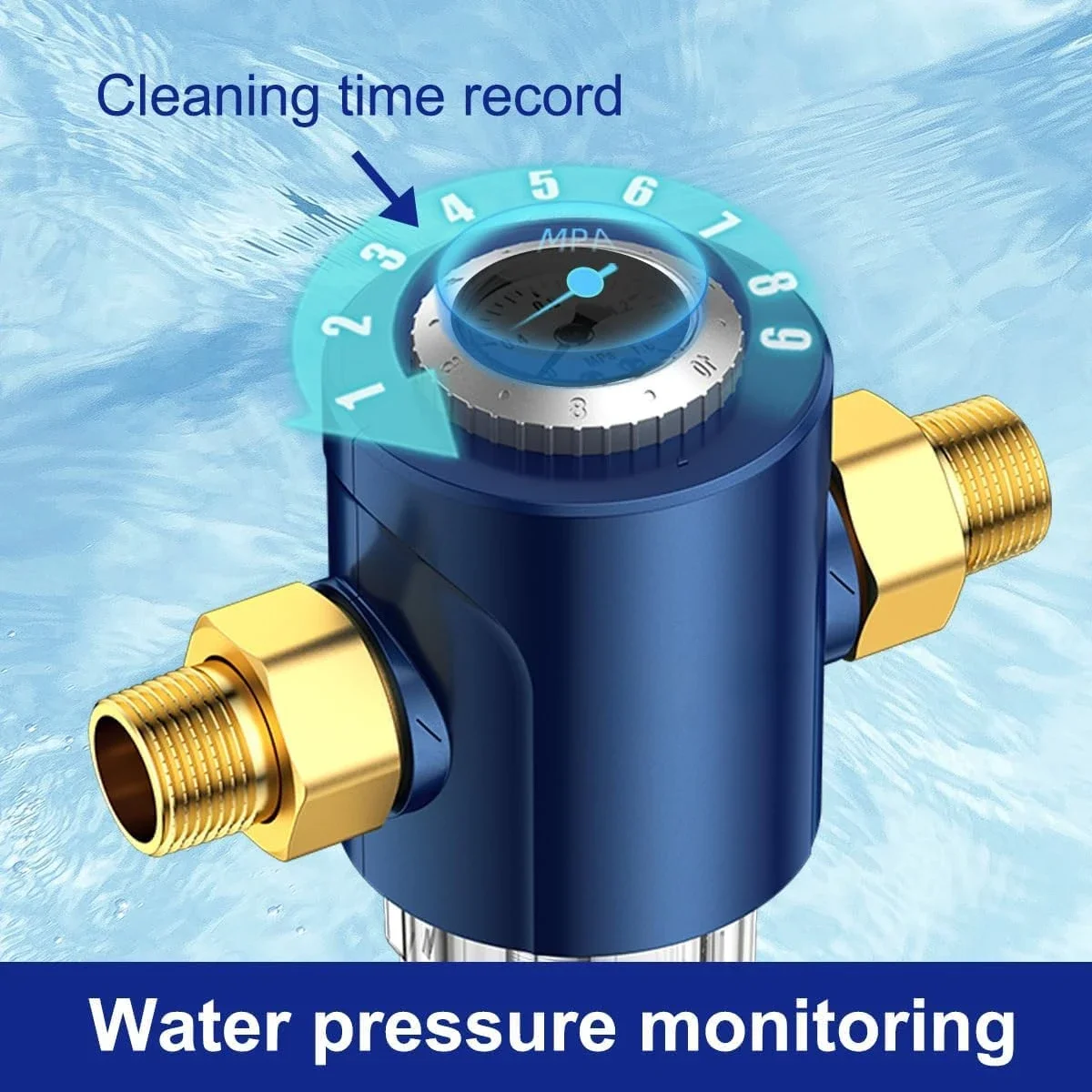 فلتر مياه الرواسب الدوار، قابل لإعادة الاستخدام مع وحدة التنظيف التلقائية التي تعمل باللمس ومكشطة الإسكان المدمجة