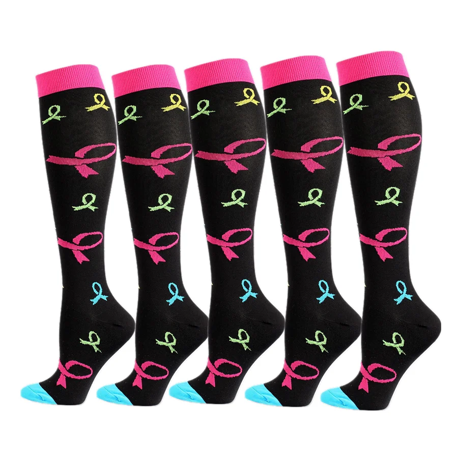 1/5 ペア男性女性圧縮ヨガソックス滑り止めソックス屋内スポーツトレーニング用