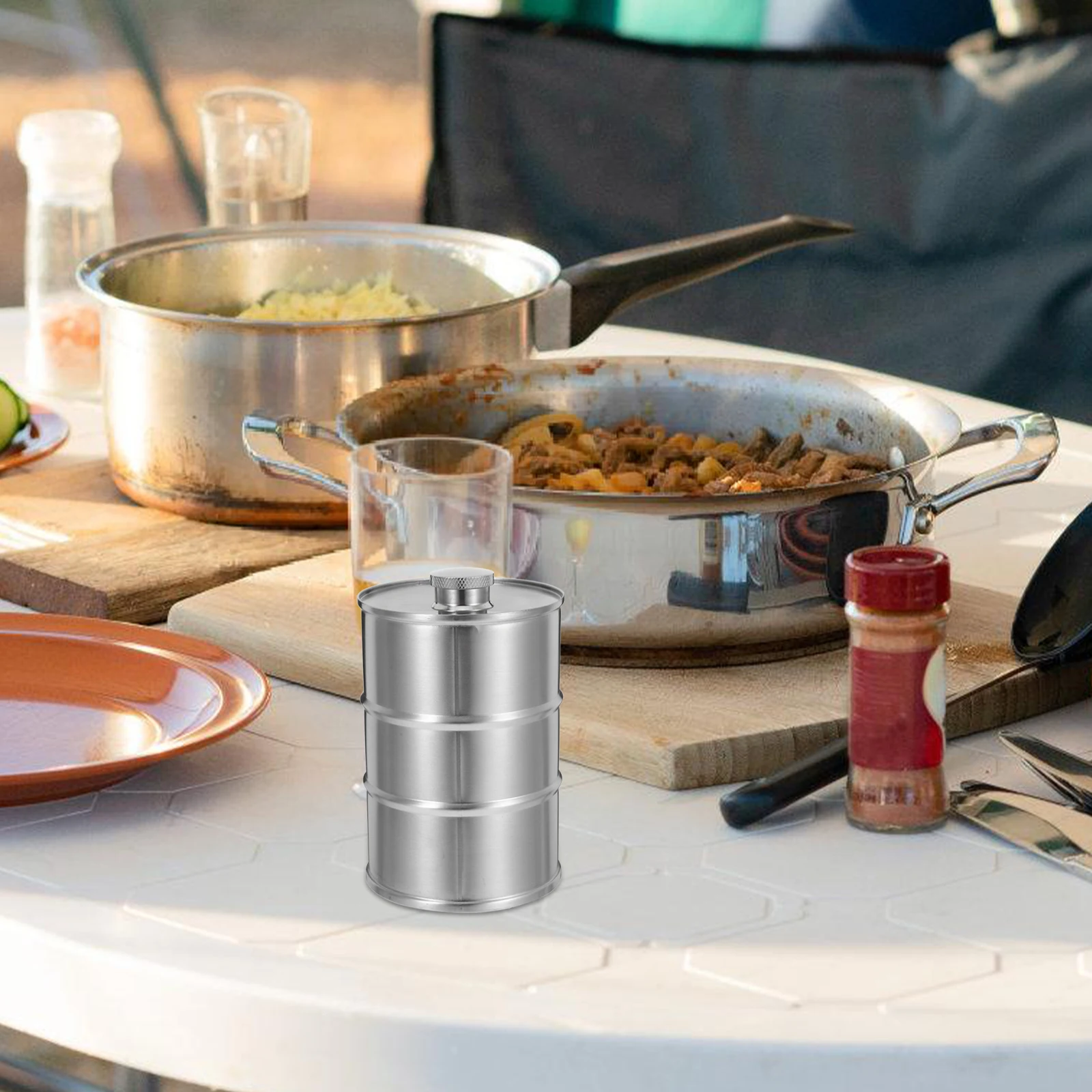 

750Ml Oil Drum Shape Stainless Steel Whiskey Portable Wine Pot Drinking Container For Camping Hiking Outdoor Travel Hip