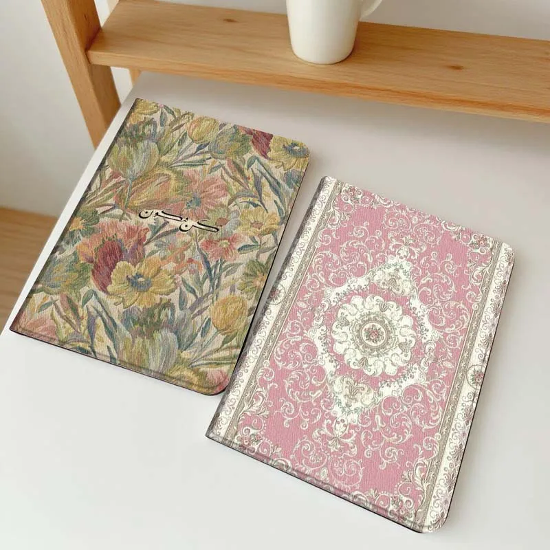 Colorful Floral Pattern Cloth Tablet Case For Apple iPad Air Pro mini 1 2 3 4 5 6 7 8 9 11 M2 M3 M5 M4 5th 6th 7th 10th 11th