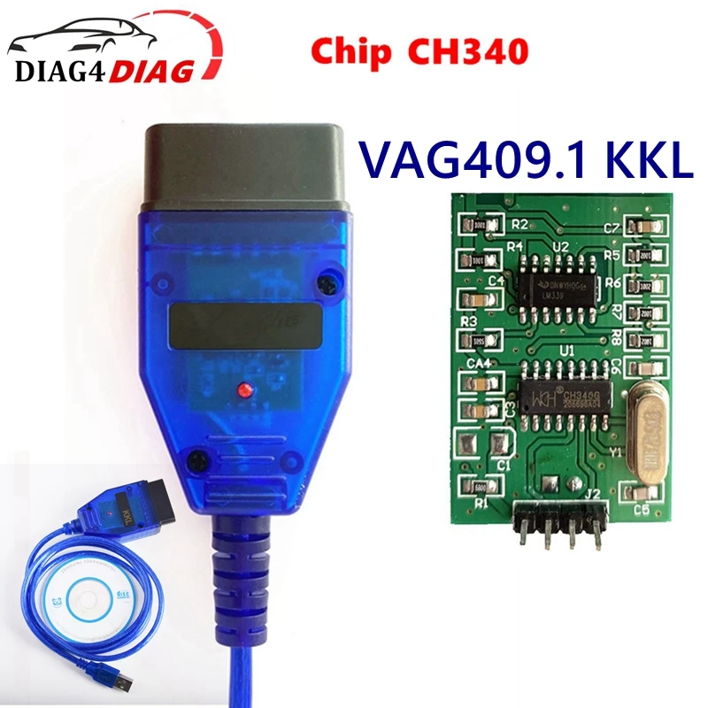 

VAG409 KKL CH340 Chip Scanner Car Scan Tool With vag 409.1 kkl USB Interface OBD2 Diagnostic Cable For Audi/Seat/Skoda/VW