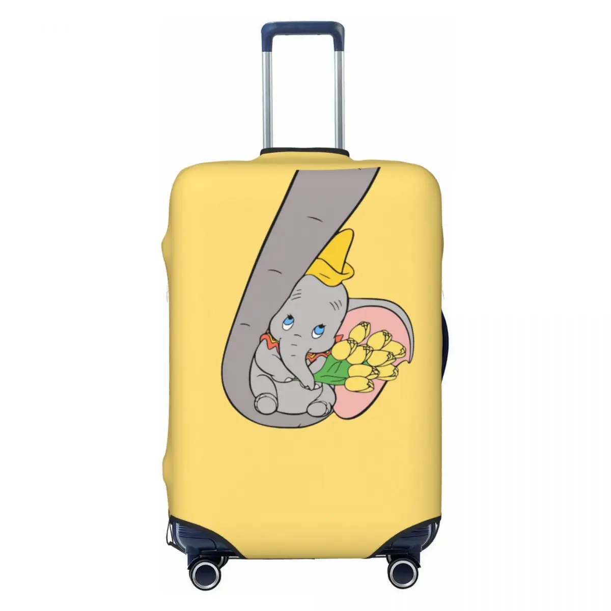 

Custom Funny Dumbo Cartoon Luggage Cover Protector Elastic Cute Elephant Travel Suitcase Covers