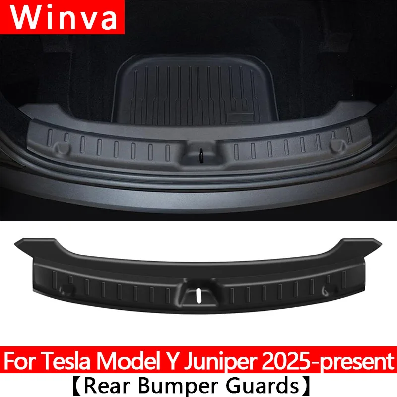 

For Tesla Model Y Juniper 2025 Trunk Guards TPE Rear Trunk Door Sill Protector Cargo Threshold Sill Cover Rear Bumper Guards