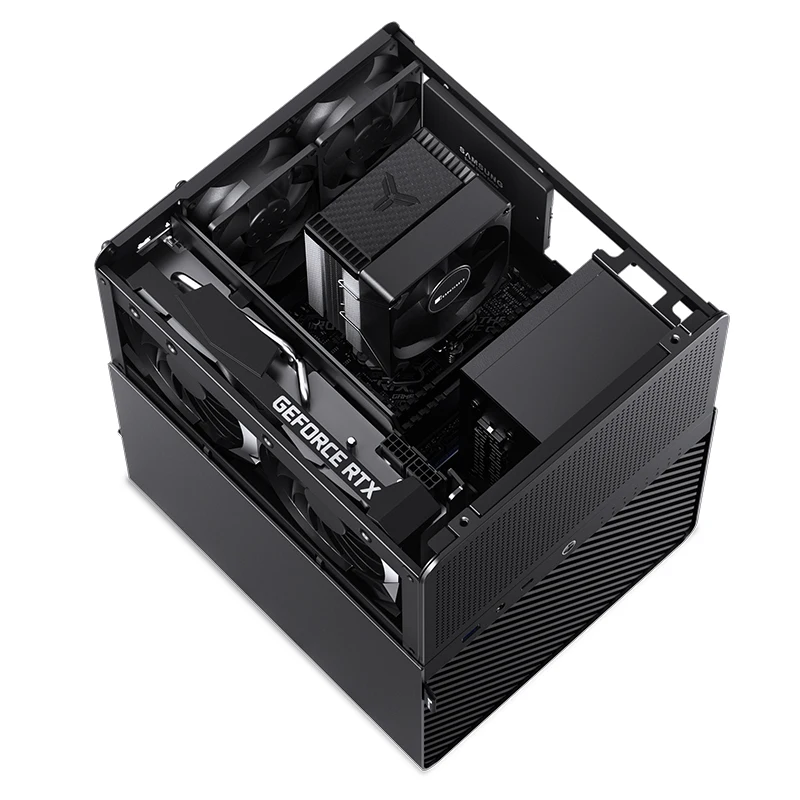 Imagem -06 - Jonsbo n3 Nas Mini Case All-in-one Alumínio Itx Chassis Disco Rígido Localização Suporte 130 Milímetros Cpu Cooler 250 Milímetros Placa Gráfica