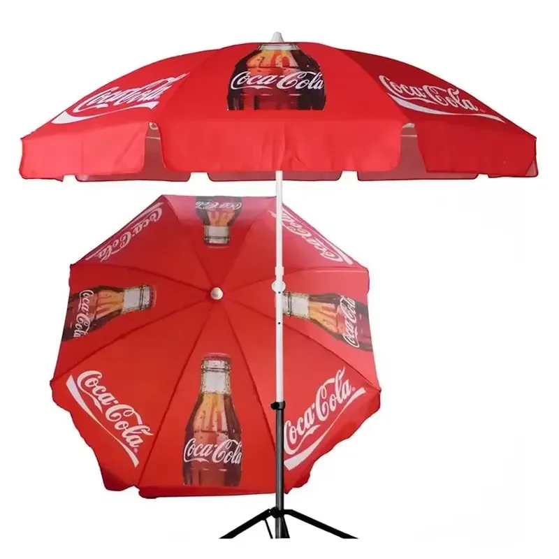 Commercial grade beach umbrella out-of-home advertising garden beach umbrella 200cm promotional beach umbrella