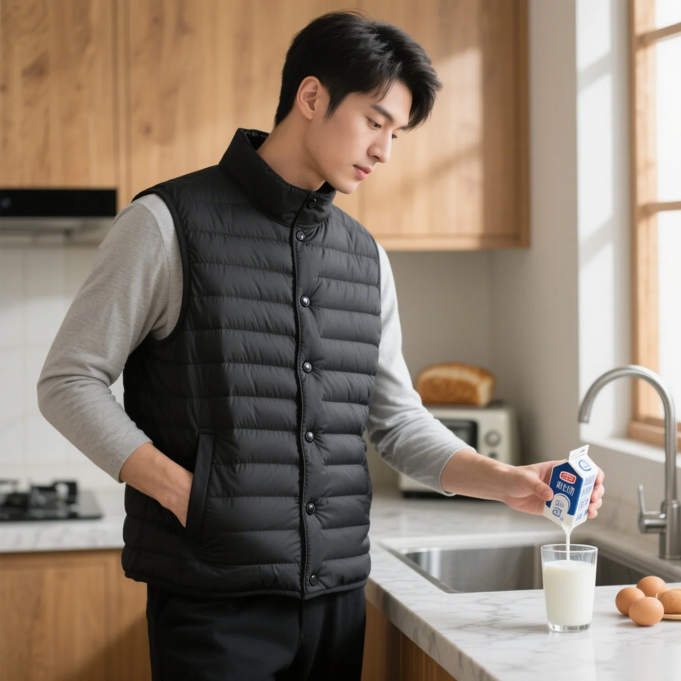 

Зимний мужской ультралегкий и удобный пуховик, теплый и ветрозащитный, разноцветный жилет, подходящий для активного отдыха.