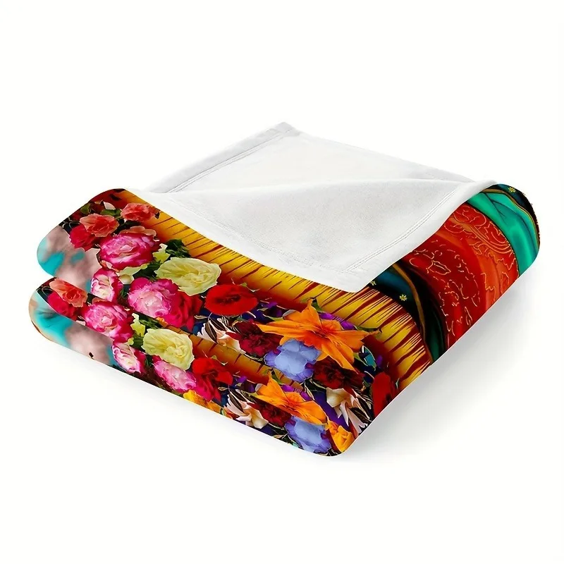 1 قطعة مريم العذراء بطانية الفضاء فائقة النعومة البوليستر رمي ل أريكة سرير سيارة طائرة السفر التخييم كل موسم القيلولة ديكور المنزل #3