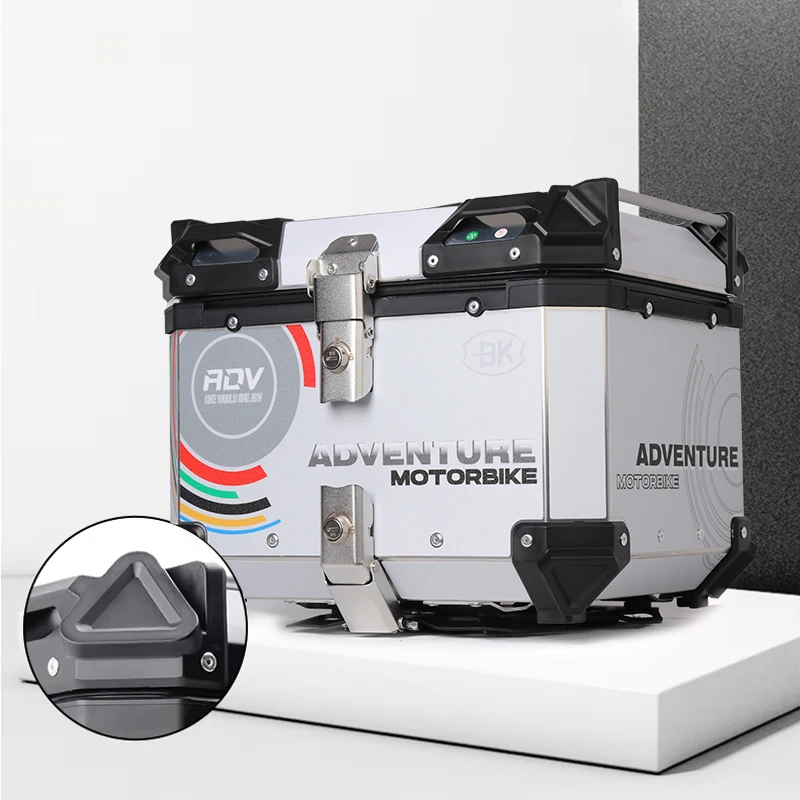 Universal Motorcycle Aluminum Box 65L Motorcycle Rear Trunk 55L Moto Top Box 45L Motorcycle Tail Box 36L Motorcycle Suitcase