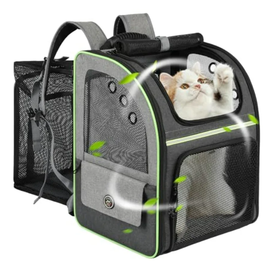 

Cat Carrier Backpack, Large Cat Backpack Carrier Soft, Expandable Airline Approved Cat Carrier for Small Dogs Puppies Medium Ca