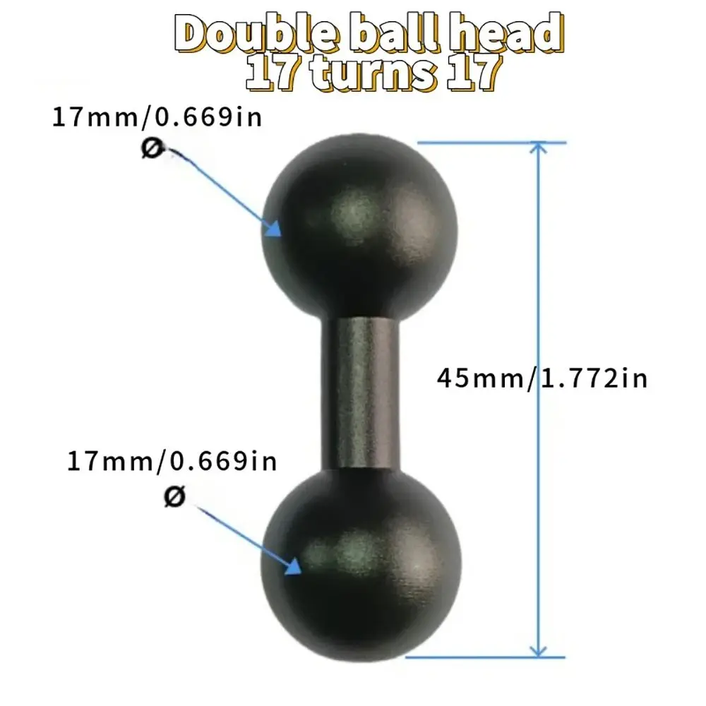 1 قطعة 17/20/25 مللي متر دراجة نارية حامل كاميرات مراقبة عالي الجودة سبائك الألومنيوم المزدوج كروية مزدوجة الكرة رئيس العالمي ربط قضيب