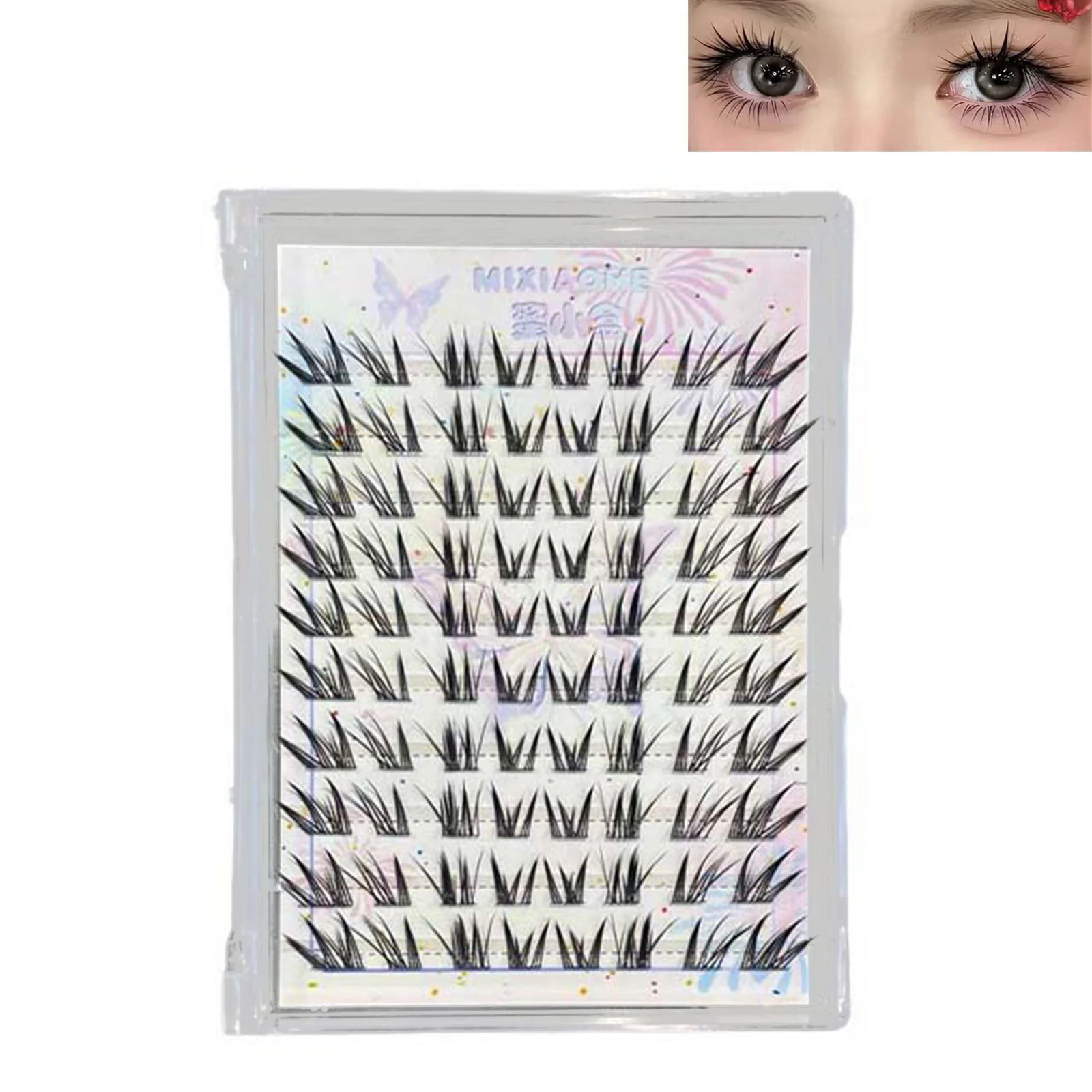 الثعلب رموش العنقودية الفردية الرموش الصناعية ملحقات مجنح المانجا اليومية رمش دراماتيكي للنساء منتجات ماكياج #5