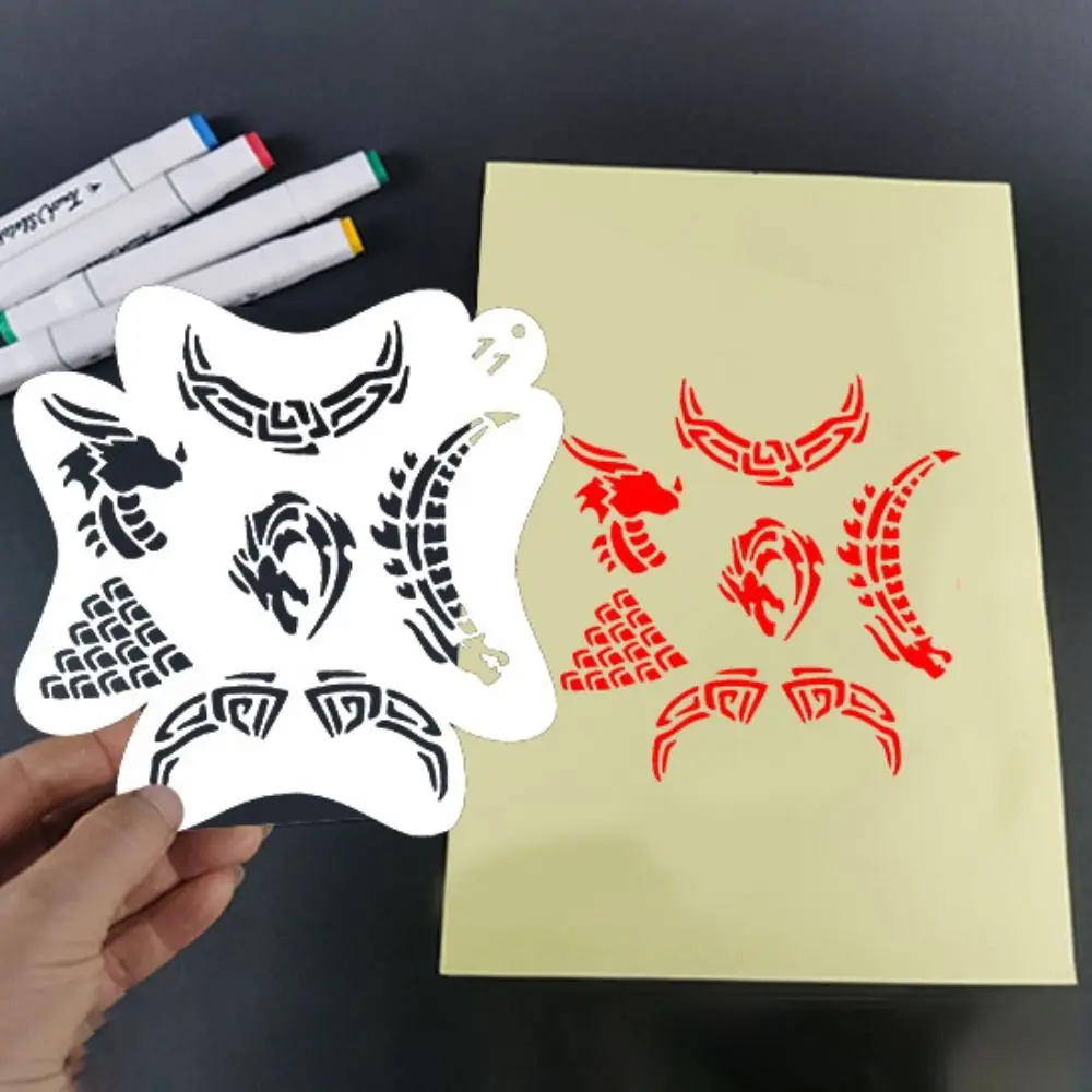 

10PCS NEW Plastics Body Painting Reusable Temporary Face Art Tattoos Template DIY Stencils Halloween