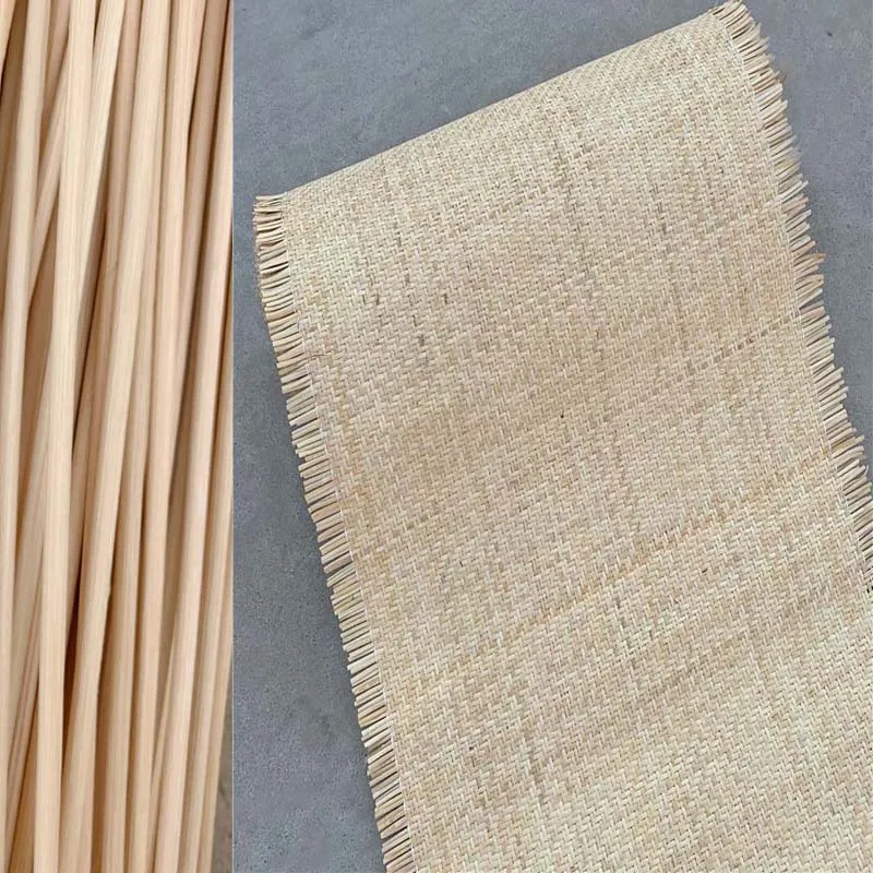 35/40/45/50cm Width Real Natural Indonesian Rattan Roll Material With Cane Core Stick For Home Furniture Decor