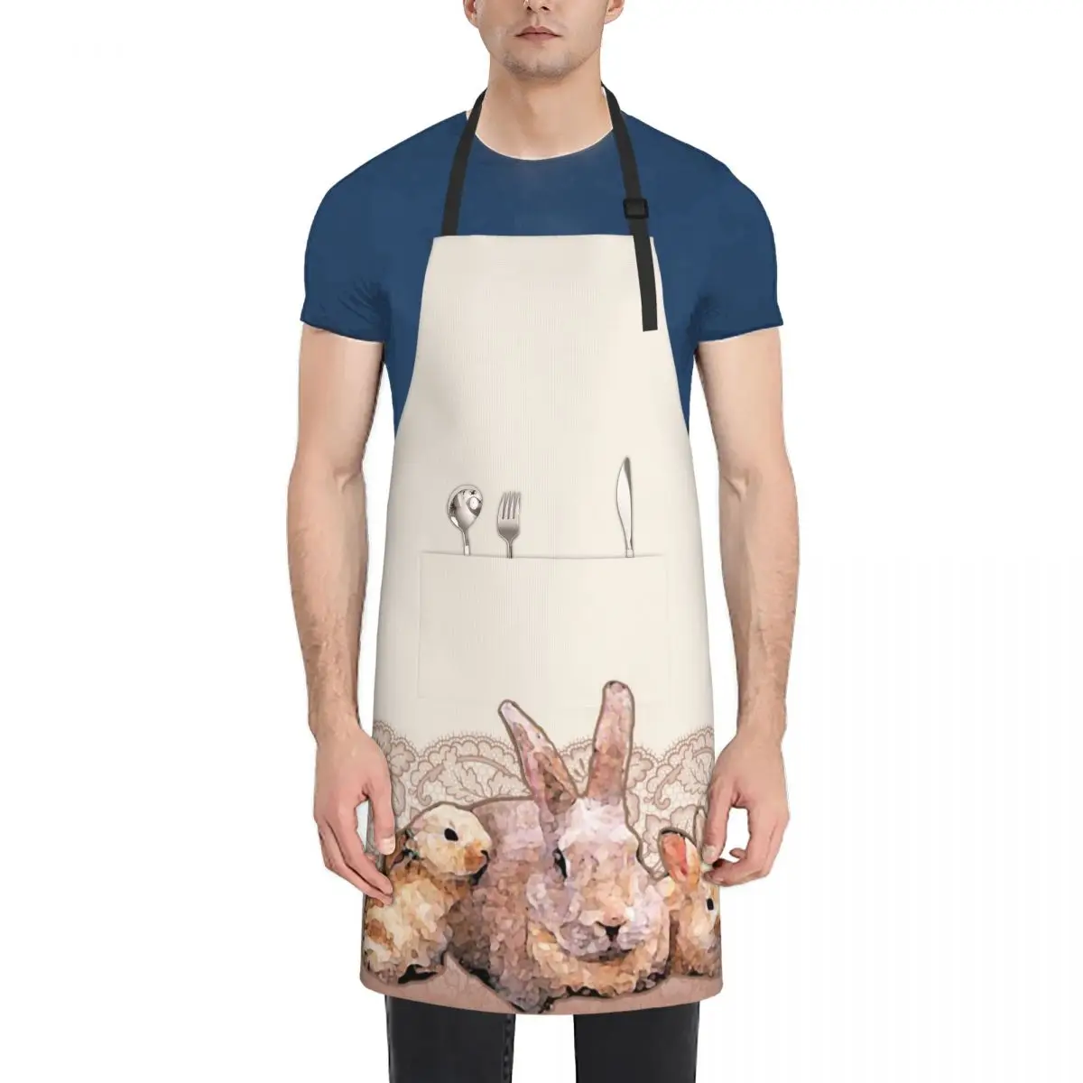 

Bunny Lace Apron Nursing Korean kitchen clothes for men professional kitchen Apron