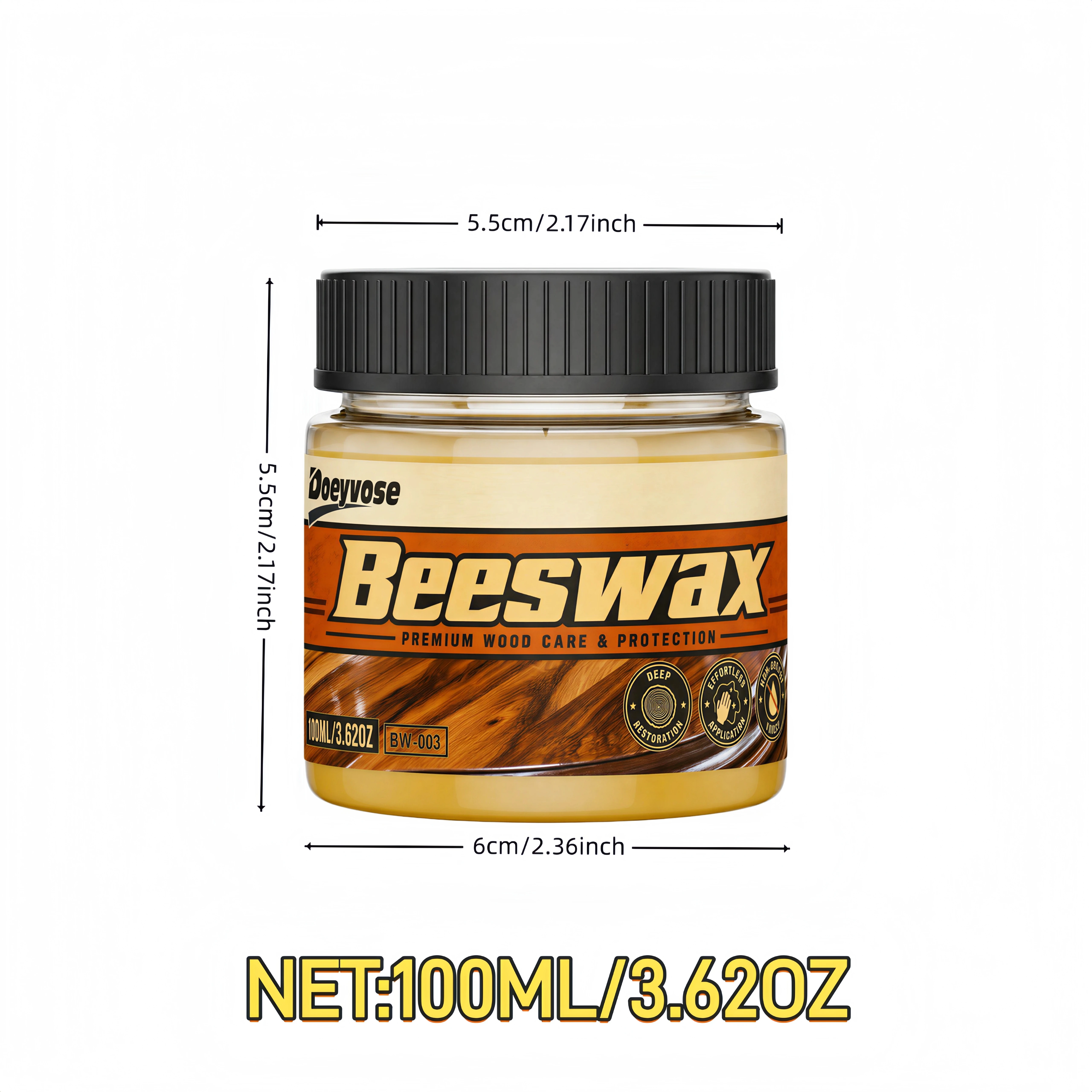 Pure Beeswax Wood Furniture Polishing Wax Waterproof Anti-Crack Leather Care Restoration Polish