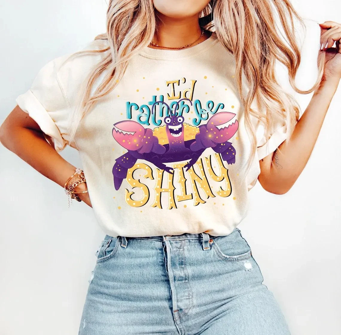 تي شيرت Moana 2 Movie Tamlaa I'd Be Shiny، قميص أميرات ديزني موانا، المملكة السحرية، هدية عيد ميلاد، #3
