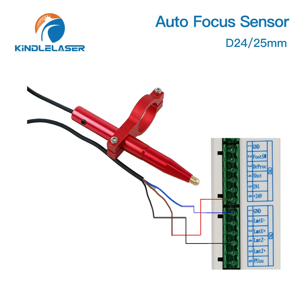 Kindlelaser مستشعر التركيز التلقائي Z-Axis لآلة قطع النقش بالليزر CO2 الأوتوماتيكية لأعلى ولأسفل