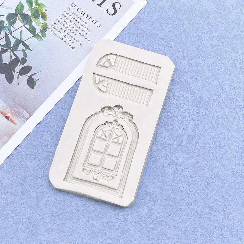 Door Window Silicone Sugarcraft Mold Resin Tools Cupcake Baking Mould Fondant Cake Decorating Tools