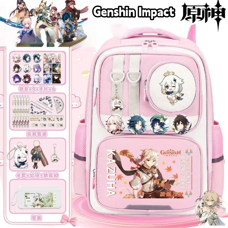 

Новый Genshin Impact Raiden Shogun Klee, игровая периферия, универсальный рюкзак для школьников младших классов, школьная сумка для хранения мультфильмов