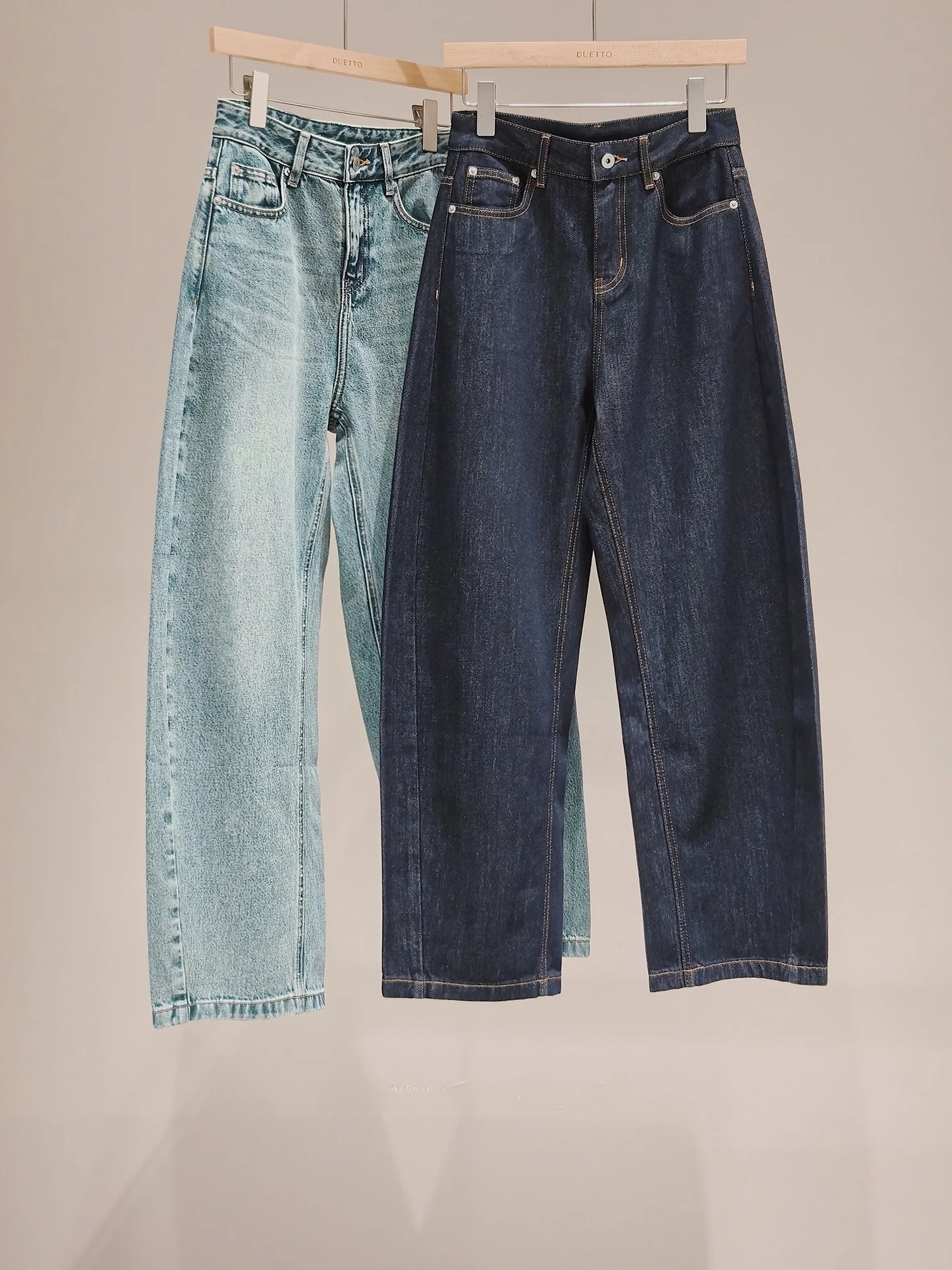 

High Waist Wide Leg Denim Jeans Women's Banana Jeans Lenzing Cotton Stretch Slimming Duetto Casual Comfortable Soft Elastic
