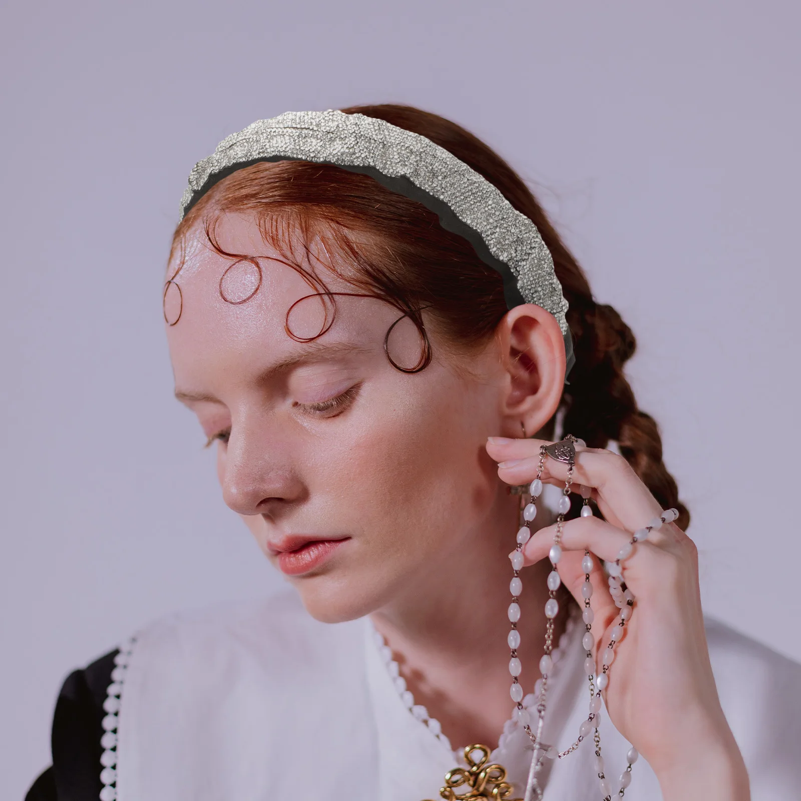 

Hair Accessories for Jewelry Beaded Rhinestone Hairband Rhinestones Woman Bejeweled Headband Alloy Headpiece Fancy