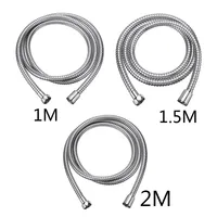 1/2'' Flexible Shower Hose 1m/1.5m/2m Hoses Stainless Steel Chrome Bathroom Water Head Shower Head Pipe