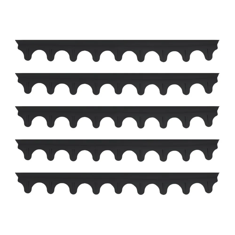 5 PCS Silicone Stove Gap Cover Heat Resistant Black Kitchen Gap Filler Easy Install Cuttable Oven Gap Cover Kitchen Countertop