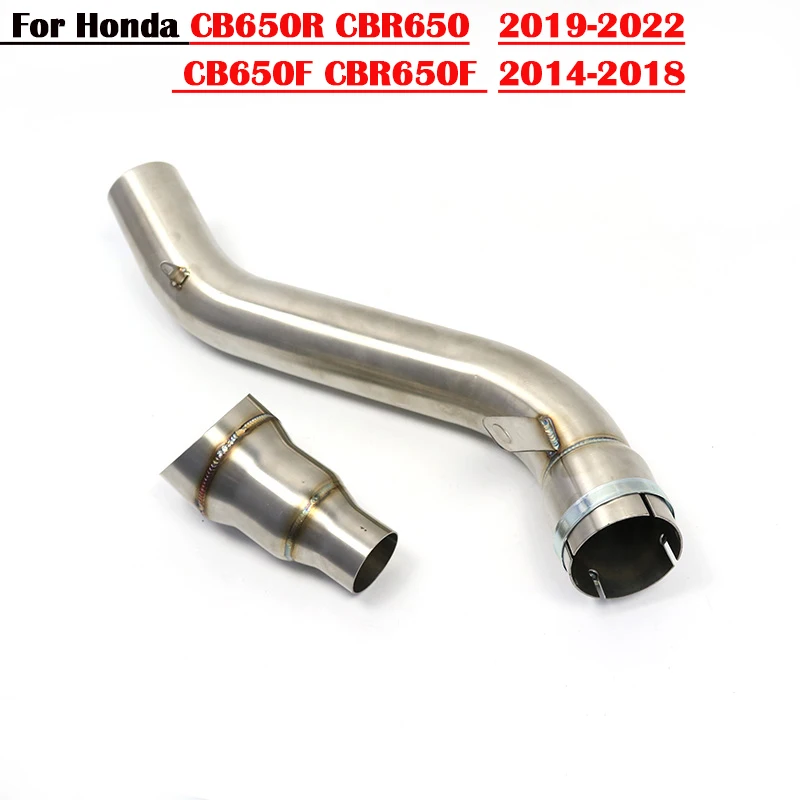 

Suitable for Honda CB650F CBR650F 2014-2018 CB650R CBR650 2019-2022 Motorcycle Exhaust Modification Connecting Pipe