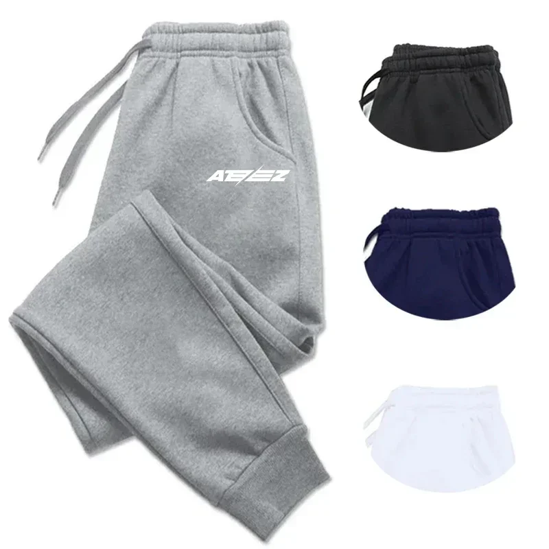 

Full Year Men's Sweatpants Solid Color Breathable Joggers Drawstring Waist Suited For Indoor Outdoor Sports And Daily Living