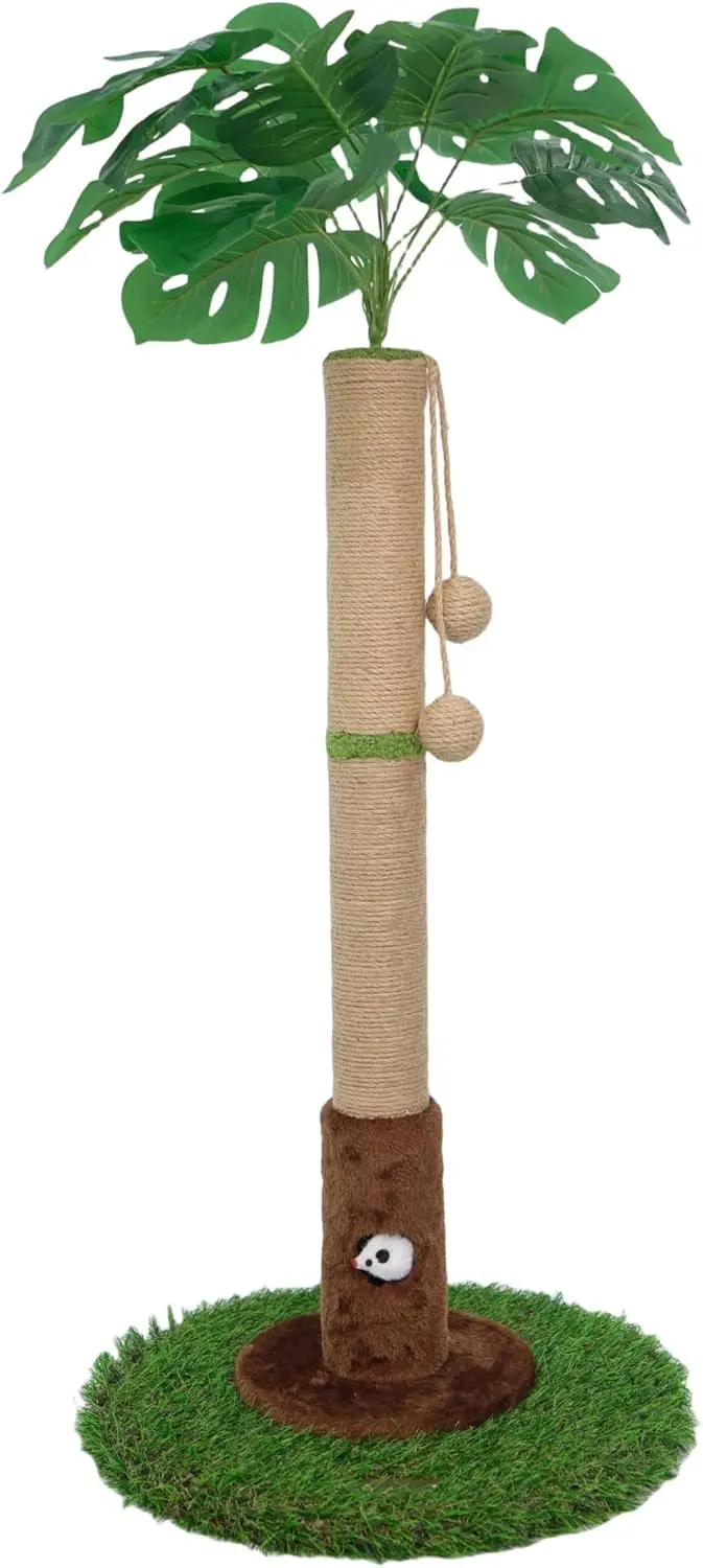 

Cat Scratching Post for Indoor Cats and Kitten - 35.43" Tall Cat Scratching Post with Sisal Rope,Palm Tree Cat Scratch P